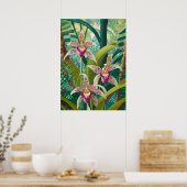 Orchideen Kunst V31 Poster (Küche)