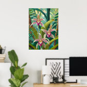 Orchideen Kunst V31 Poster (Heimbüro)