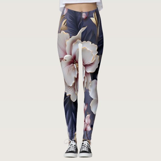 Orchideen Leggings (Vorderseite)