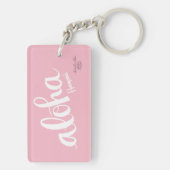 Orchideen-LeuAloha Watercolor-Schlüsselanhänger Schlüsselanhänger (Rückseite)