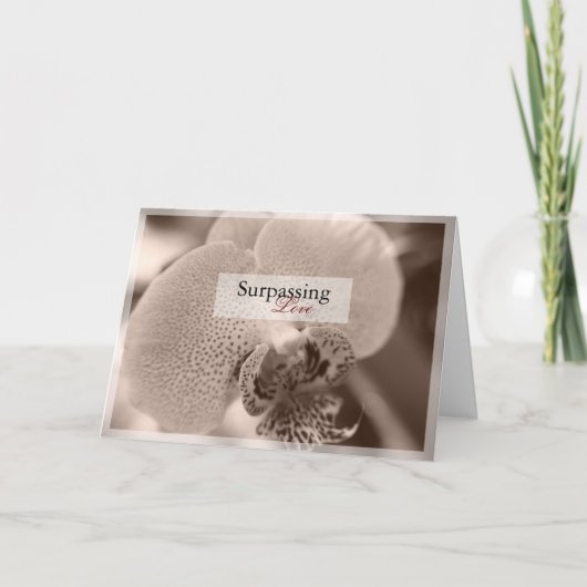 Orchideen-Liebe-Gruß-Karte Karte (Vorderseite)