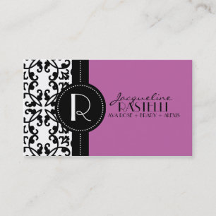 Orchideen-lila Anwesen-Damast-Mama-nennende Karte/ Telefonnummerkarte