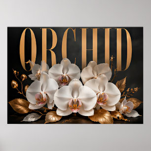 Orchideen Luxus-Blumen-Editorial-Grafik Poster