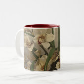 Orchideen-Malerei Zweifarbige Tasse (Vorderseite Links)