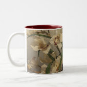 Orchideen-Malerei Zweifarbige Tasse (Links)