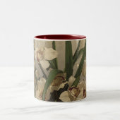 Orchideen-Malerei Zweifarbige Tasse (Mittel)