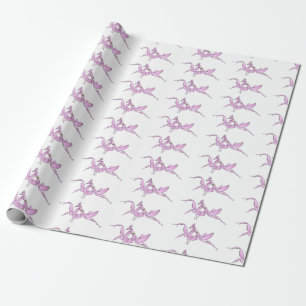 Orchideen-Mantis Cartoon-Illustration  Geschenkpapier