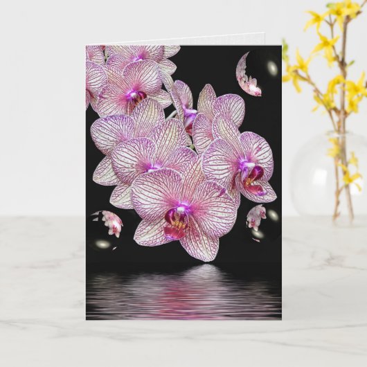 Orchideen mit Blasen Karte (Gelbe Blume)