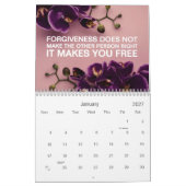 Orchideen mit Life Quotes Wall Calendar Kalender (Jan 2027)