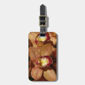 Orchideen mit Raindrops floral Gepäckanhänger (Vorderseite vertikal)