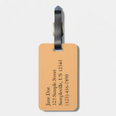 Orchideen mit Raindrops floral Gepäckanhänger (Rückseite vertikal)