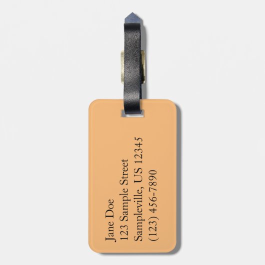 Orchideen mit Raindrops floral Gepäckanhänger (Rückseite vertikal)