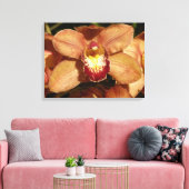 Orchideen mit Raindrops floral Leinwanddruck (Insitu (Wohnzimmer))