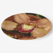 Orchideen mit Raindrops floral Pappteller (Schrägansicht)