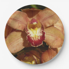 Orchideen mit Raindrops floral Pappteller