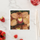 Orchideen mit Raindrops floral Serviette (Beispiel)