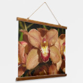 Orchideen mit Raindrops floral Wandteppich Mit Holzrahmen (Gewinkelt)