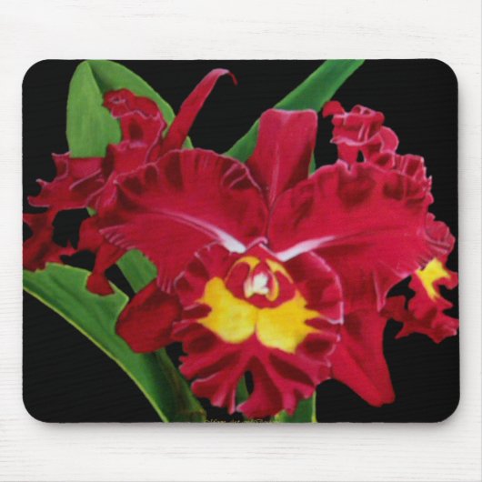 Orchideen-Öl auf Leinwand Mousepad 2 (Vorne)