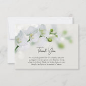 Orchideen Orthodoxe Christliche Beerdigung Dankeskarte (Vorderseite)