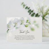 Orchideen Orthodoxe Christliche Beerdigung Dankeskarte (Stehend Vorderseite)