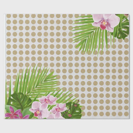 Orchideen-Packpapier Geschenkpapier (Flach)