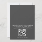 Orchideen Pampasgras Budget QR-Code Hochzeit Einladung (Rückseite)