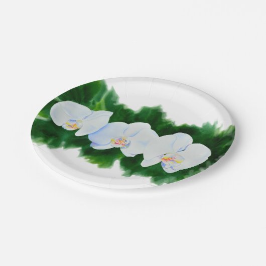 Orchideen Pappteller (Schrägansicht)