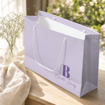 Orchideen-Pastell-Gingham-Monogramm-Geschenke