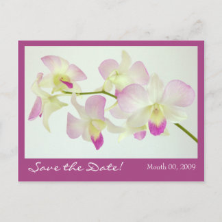Orchideen Postcard, Save the Date! Ankündigungspostkarte
