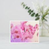 Orchideen Postkarte (Stehend Vorderseite)