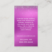 Orchideen-rosa opulente Näherin-Visitenkarte Visitenkarte (Rückseite)