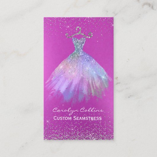 Orchideen-rosa opulente Näherin-Visitenkarte Visitenkarte (Vorderseite)