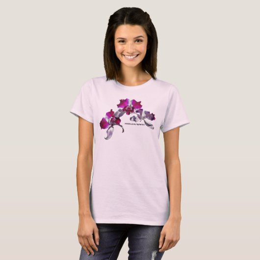 Orchideen-Rosa T-Shirt (Vorne ganz)