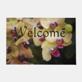 Orchideen, rosa und gelb fußmatte (Vorderseite)