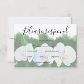 Orchideen RSVP Karte (Vorderseite)