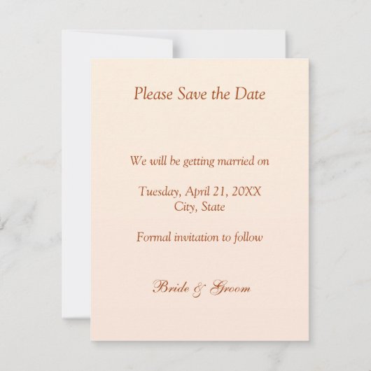 Orchideen Save the Date (Rückseite)