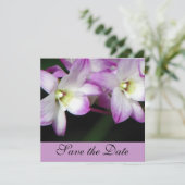 Orchideen Save the Date Einladung (Stehend Vorderseite)