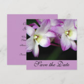 Orchideen Save the Date Einladung (Vorne/Hinten)