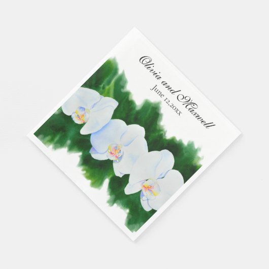 Orchideen Serviette (Ecke)