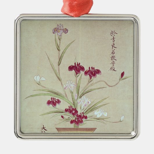 Orchideen Silbernes Ornament (Vorne)