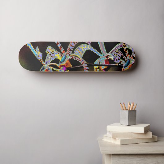 Orchideen Skateboard (Wandkunst (Horz))