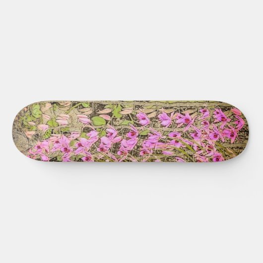Orchideen Skateboard (Horizontal)