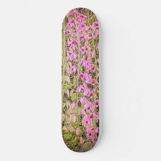 Orchideen Skateboard (Vorderseite)
