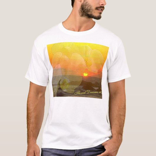 Orchideen-Sonnenuntergang T-Shirt (Vorderseite)
