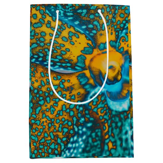 Orchideen-Spaß-Geschenktasche Mittlere Geschenktüte (Vorderseite)