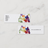 Orchideen-Spaß-Visitenkarteweiß Mini Visitenkarte (Vorne/Hinten)