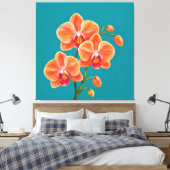 Orchideen-Spraymalerei Leinwanddruck (Insitu (Schlafzimmer))