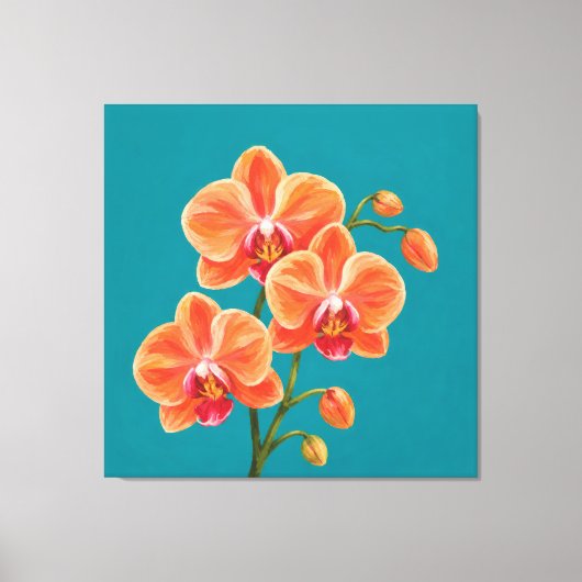 Orchideen-Spraymalerei Leinwanddruck (Vorderseite)