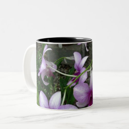 Orchideen-Tasse 5 Zweifarbige Tasse (Vorderseite Links)