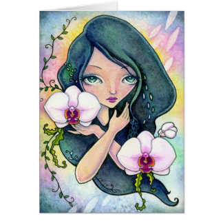 Orchideen-Träume - leere Karte
